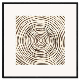 Gerahmter Kunstdruck Warm Tribal Spiral II