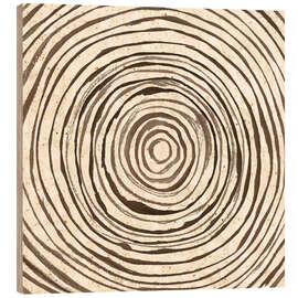 Holzbild Warm Tribal Spiral II