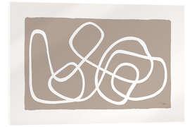 Acrylglasbild Lines and Curves on greige I - Pela