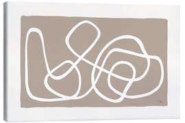 Leinwandbild Lines and Curves on greige I - Pela