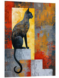 Hartschaumbild Mystisches Miauen