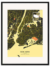 Gerahmter Kunstdruck New York, USA