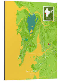 Magnettafel Mumbai, Indien - Map Art