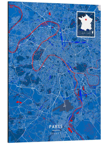 Stampa su alluminio Paris, France