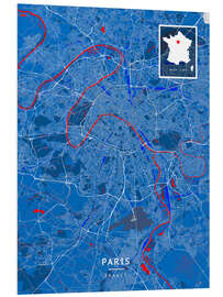 Hartschaumbild Paris, Frankreich