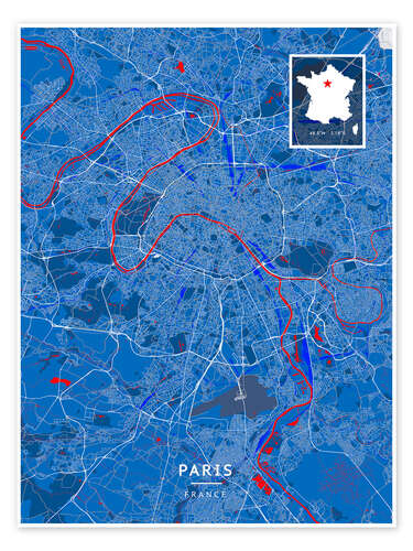 Poster Paris, France