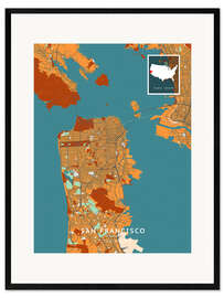 Gerahmter Kunstdruck San Francisco, USA