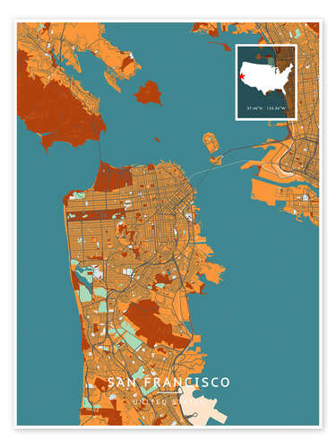 Poster San Francisco, USA