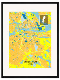 Gerahmter Kunstdruck Stockholm, Schweden