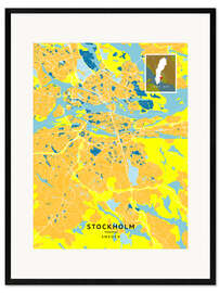 Gerahmter Kunstdruck Stockholm, Schweden