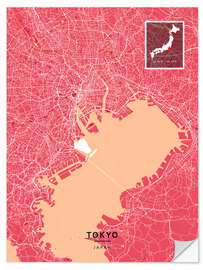 Wandsticker Tokio, Japan