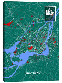 Canvas print Montreal, Canada - Map Art