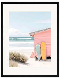 Gerahmter Kunstdruck Am Strand