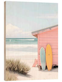 Tableau en bois At the beach