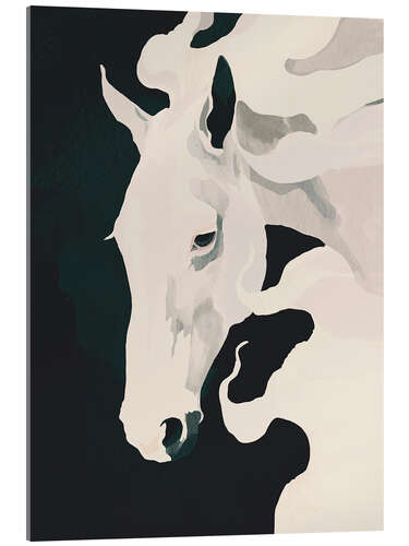 Akrylbilde White Horse