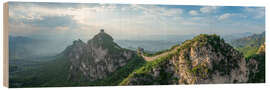 Wood print Great Wall of China at Simatai - Jan Christopher Becke