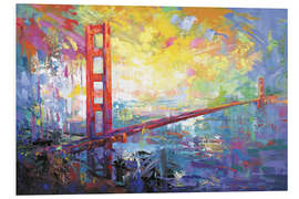 Hartschaumbild Golden Gate Bridge in San Francisco, Kalifornien