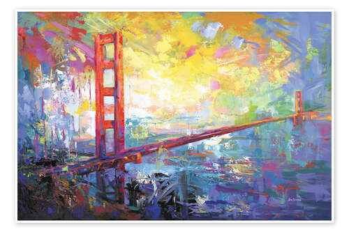 Póster Golden Gate Bridge in San Francisco, California