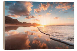 Cuadro de madera Sunset Fuerteventura - Lucas Tiefenthaler
