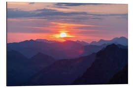 Tableau en aluminium Sunrise Hohe Matona