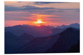 Hartschaumbild Sonnenaufgang Hohe Matona