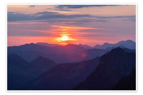 Poster Sonnenaufgang Hohe Matona