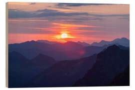 Wood print Sunrise Hohe Matona - Lucas Tiefenthaler