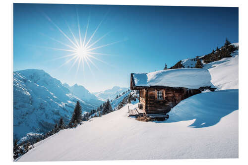 Bilde på skumplate Mountain hut in the Alps