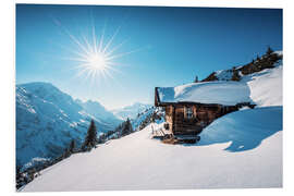 Bilde på skumplate Mountain hut in the Alps