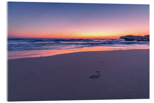 Acrylic print Sunset at the sea in Greece