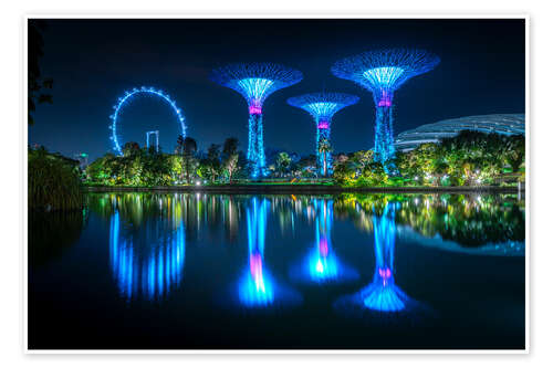 Poster Gardens by the Bay, Singapur
