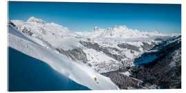 Acrylic print Deep snow skiers in the mountains of Lech-Zürs am Arlberg - Lucas Tiefenthaler