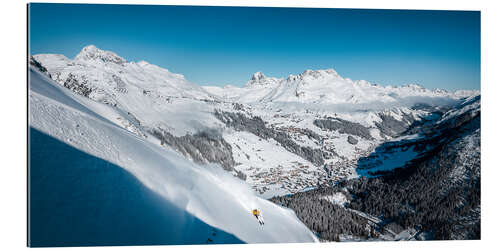 Gallery print Deep snow skiers in the mountains of Lech-Zürs am Arlberg