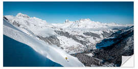 Wall sticker Deep snow skiers in the mountains of Lech-Zürs am Arlberg