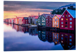 Tableau en verre acrylique Trondheim sunset - Lucas Tiefenthaler