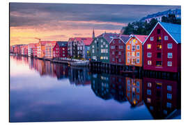 Alubild Trondheim Sonnenuntergang - Lucas Tiefenthaler