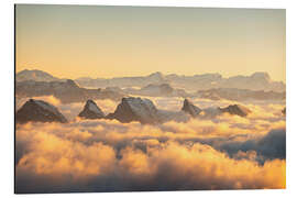 Print på aluminium Alpenglow in the Swiss Alps - Lucas Tiefenthaler