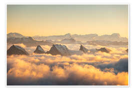 Wall print Alpenglow in the Swiss Alps - Lucas Tiefenthaler