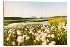 Holzbild Sommer in den Alpen - Lucas Tiefenthaler