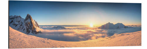 Alubild Bergpanorama mit Roggalspitze