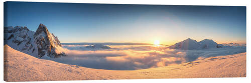 Lienzo Mountain panorama sunset with Roggalspitze