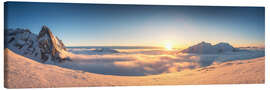 Lienzo Mountain panorama sunset with Roggalspitze - Lucas Tiefenthaler