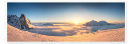 Wall print Mountain panorama sunset with Roggalspitze - Lucas Tiefenthaler