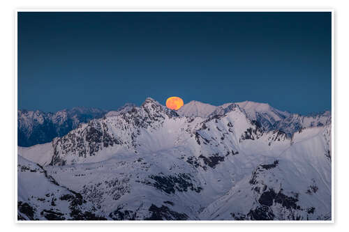 Poster Moonrise in the Alps