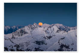 Poster Moonrise in the Alps
