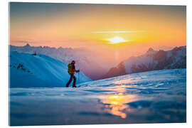 Cuadro de metacrilato Sunset ski tour in Stuben am Arlberg