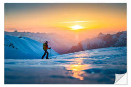 Wall sticker Sunset ski tour in Stuben am Arlberg