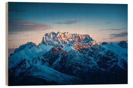 Wood print Rote Wand at sunrise - Lucas Tiefenthaler