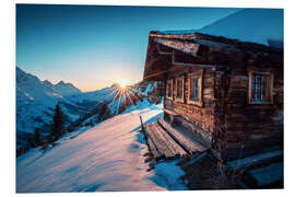 Bilde på skumplate Mountain hut in the Alps