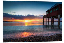 Acrylic print Sunset on Lake Constance with house on the lake - Lucas Tiefenthaler